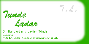 tunde ladar business card